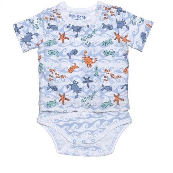 Babybody 3 mo -Sea print - Organic cotton NWT - Picture 1 of 8